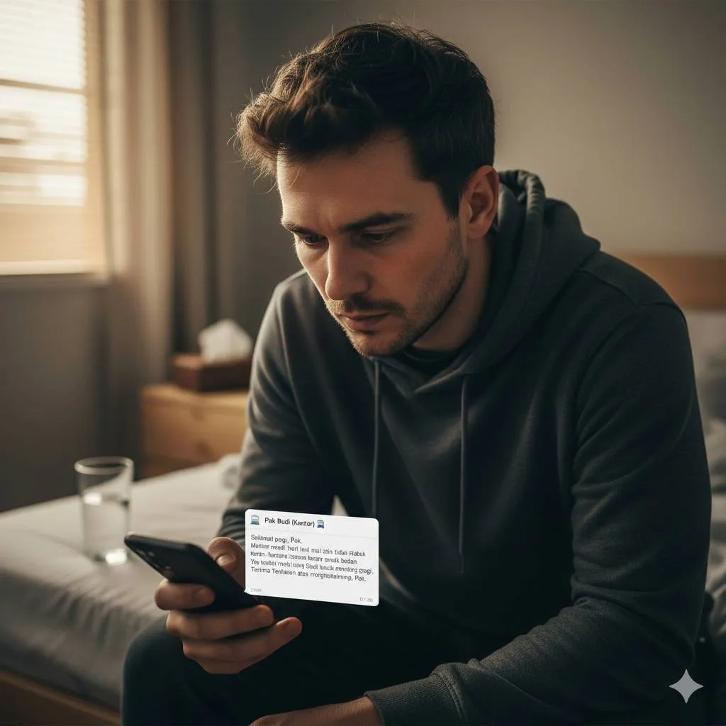 Cara Menyampaikan Izin Melalui WhatsApp atau Telepon (c) Ilustrasi AI