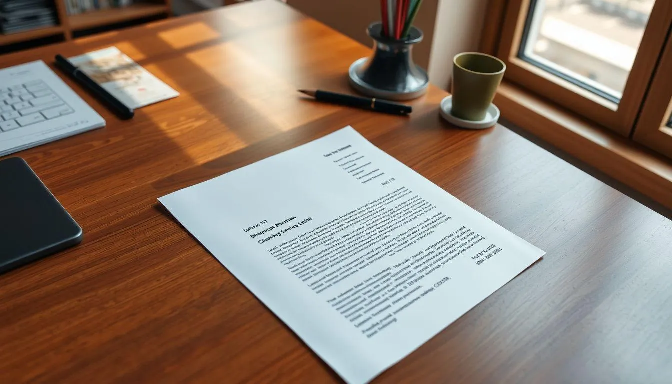 Struktur dan Komponen Surat Lamaran Kerja Cleaning Service (c) Ilustrasi AI