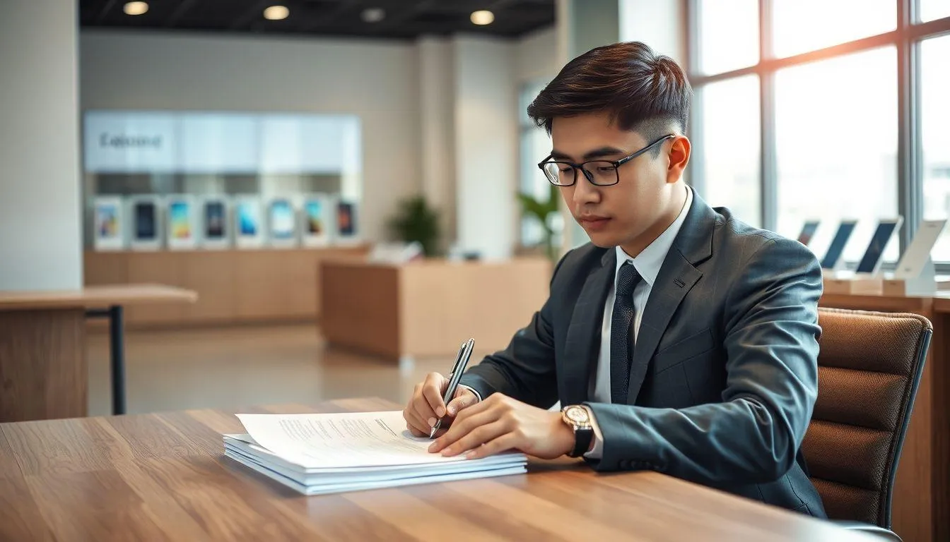 Pengertian Surat Lamaran Kerja di Konter HP (c) Ilustrasi AI