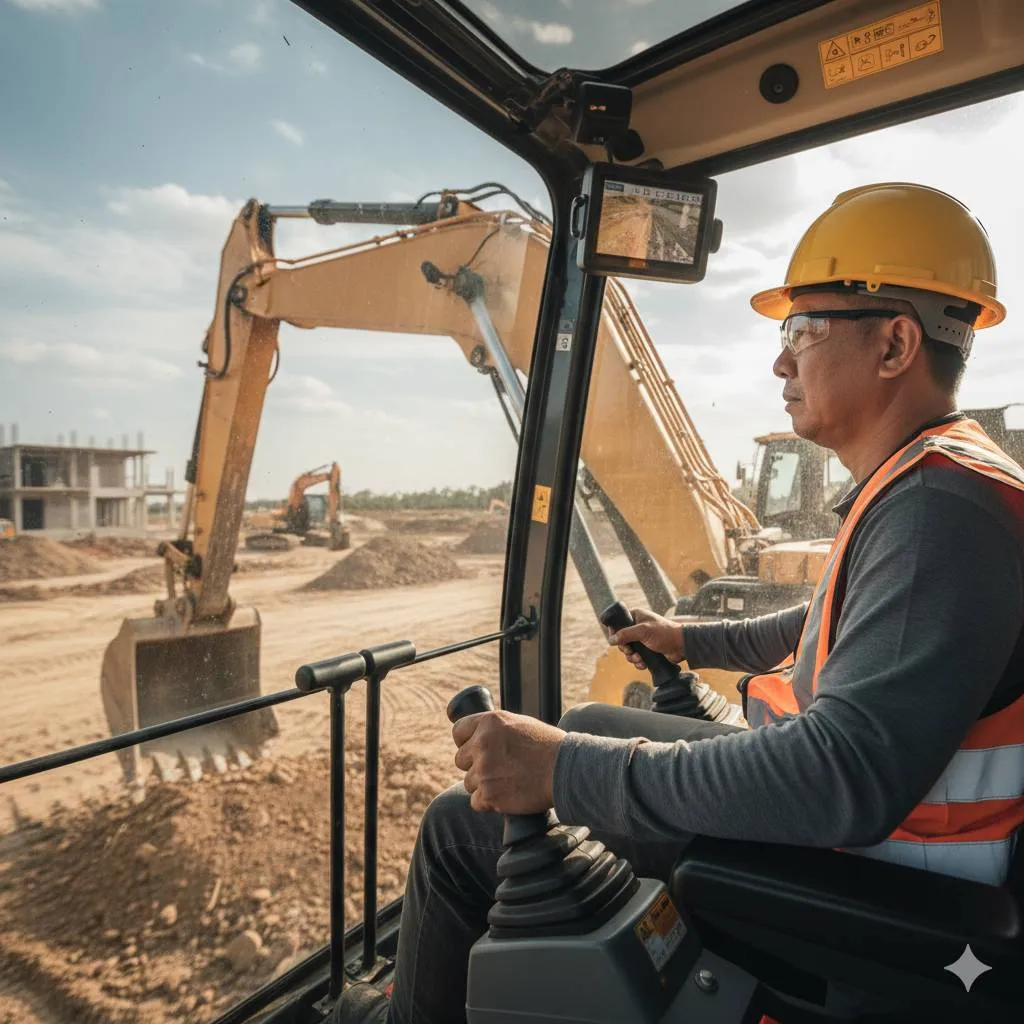 Contoh Surat Lamaran Kerja Operator Excavator untuk Fresh Graduate (c) Ilustrasi AI