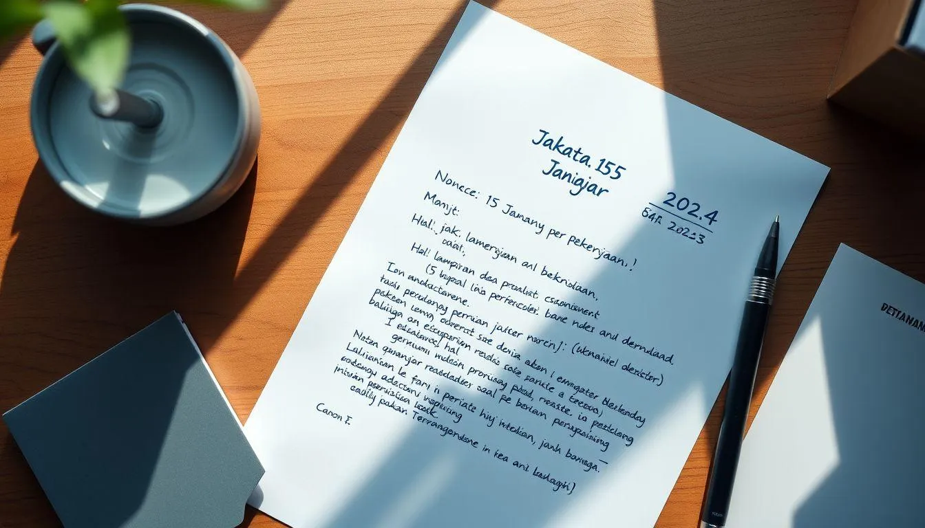 Struktur Surat Lamaran Kerja SPG Tulis Tangan (c) Ilustrasi AI