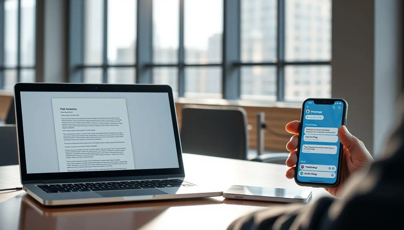 Perbedaan Format Surat untuk WhatsApp dan Email (c) Ilustrasi AI