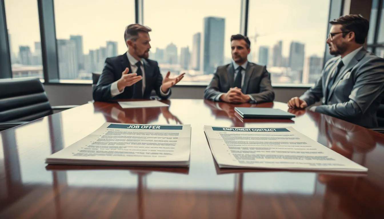 Perbedaan Surat Penawaran Kerja dan Kontrak Kerja (c) Ilustrasi AI