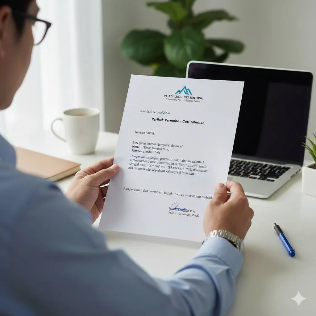 Pengertian Surat Permohonan Cuti Kerja (c) Ilustrasi AI