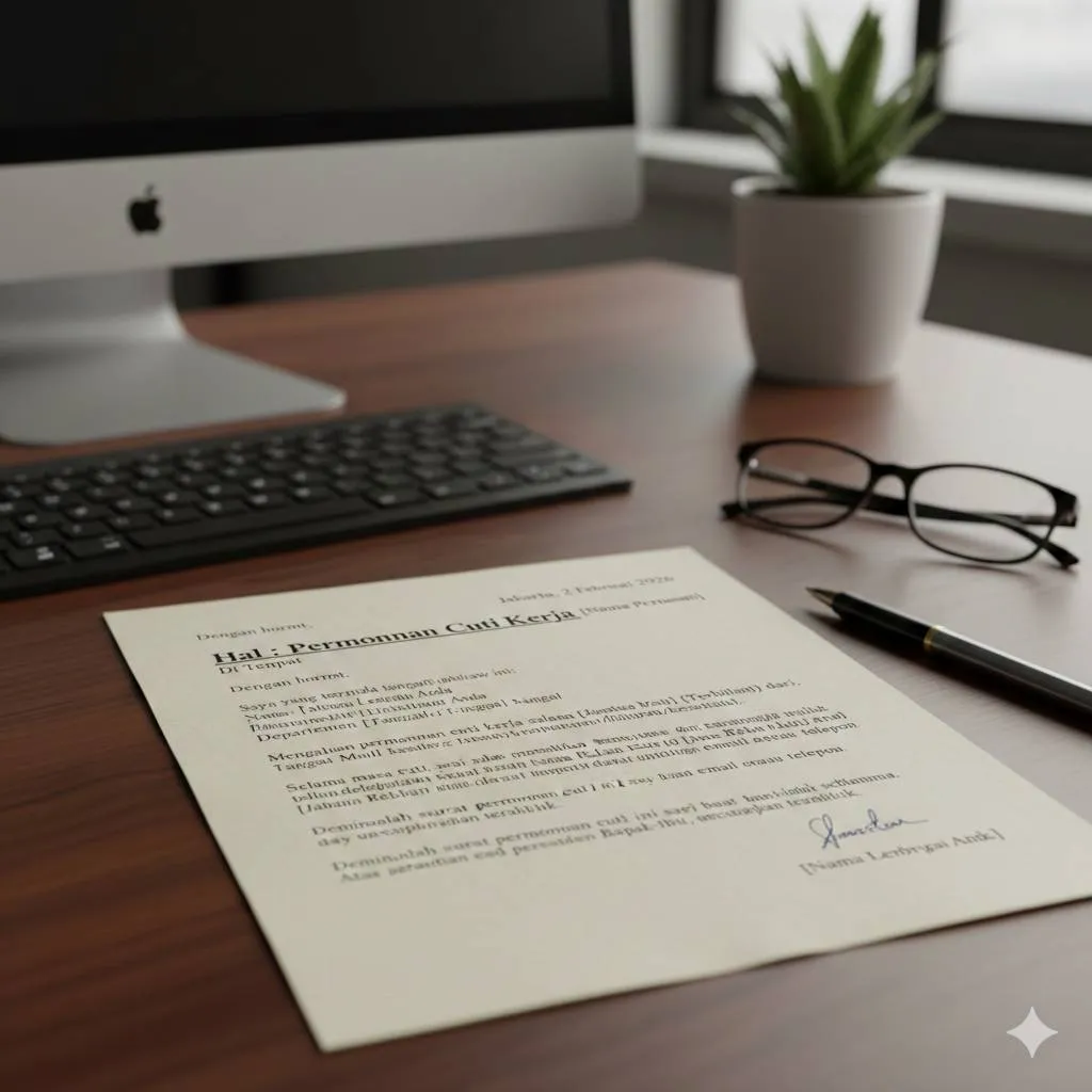 Format dan Struktur Surat Permohonan Cuti (c) Ilustrasi AI