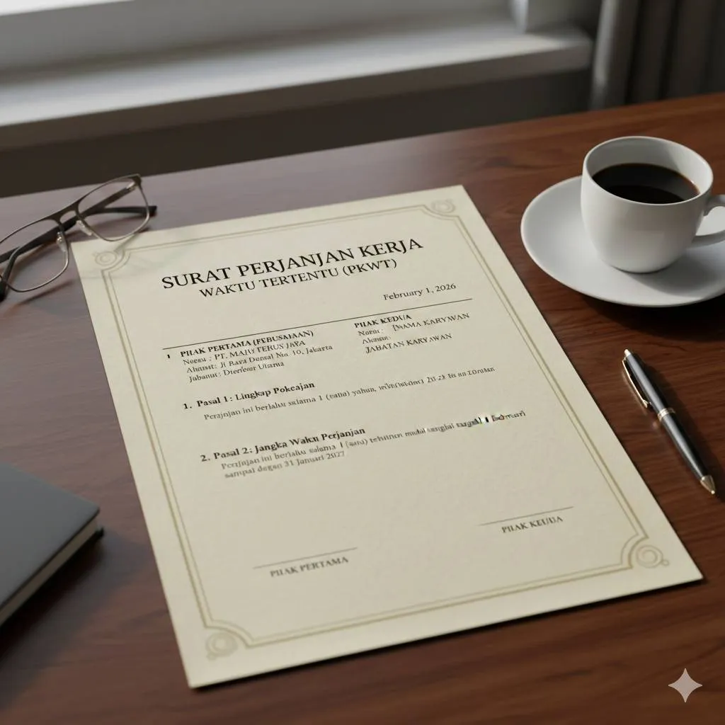 Cara Membuat Surat Perpanjang Kontrak Kerja (c) Ilustrasi AI