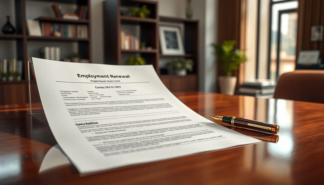 Komponen Penting dalam Surat Perpanjangan Kontrak Kerja (c) Ilustrasi AI