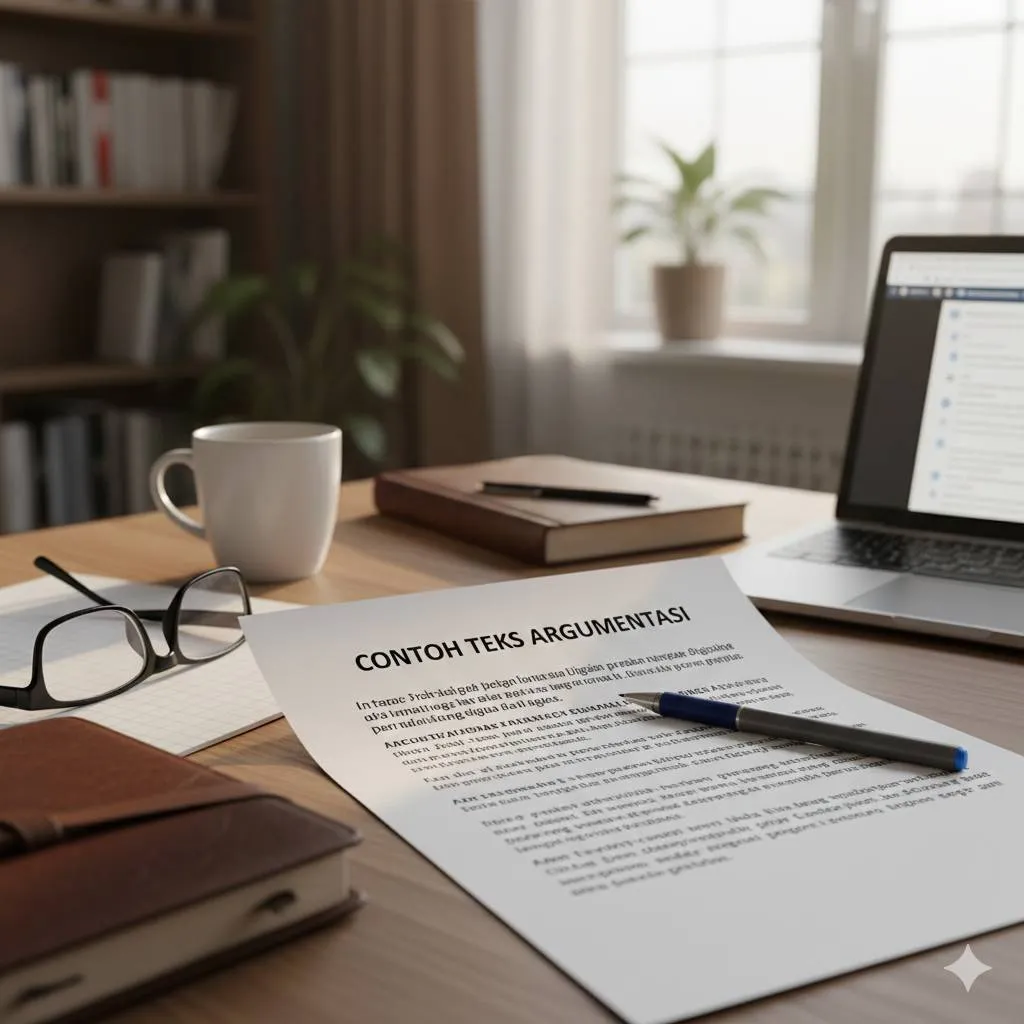 Contoh Teks Argumentasi Tema Teknologi (c) Ilustrasi AI