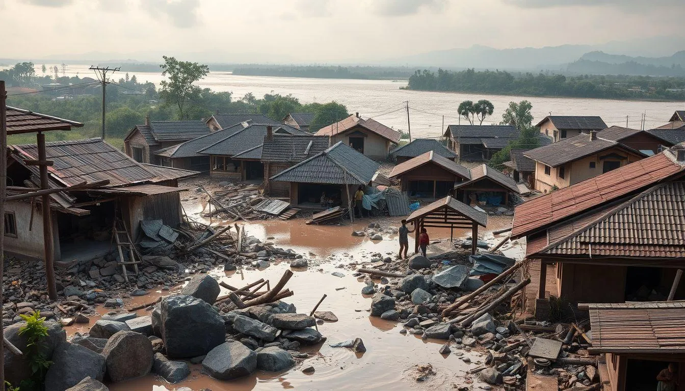 Contoh Teks Berita Bencana Alam (c) Ilustrasi AI