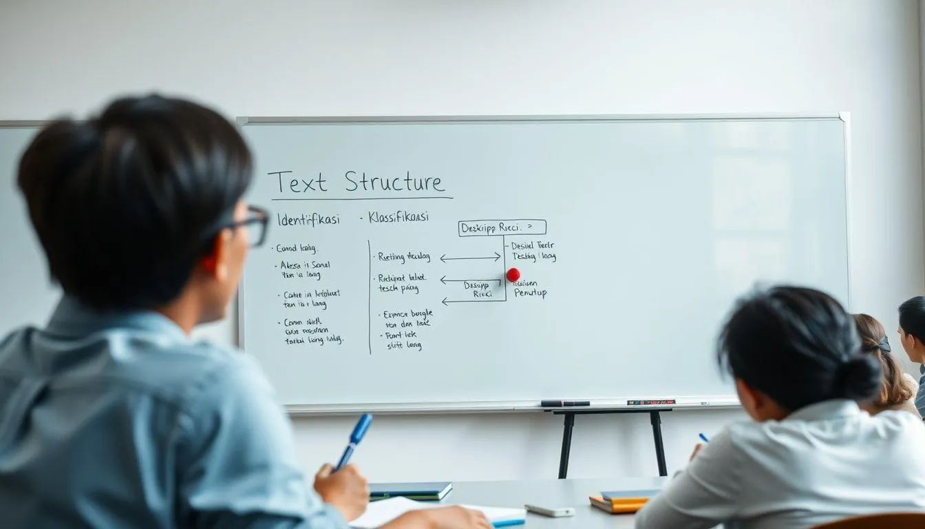 Struktur Teks Deskripsi Objektif (c) Ilustrasi AI