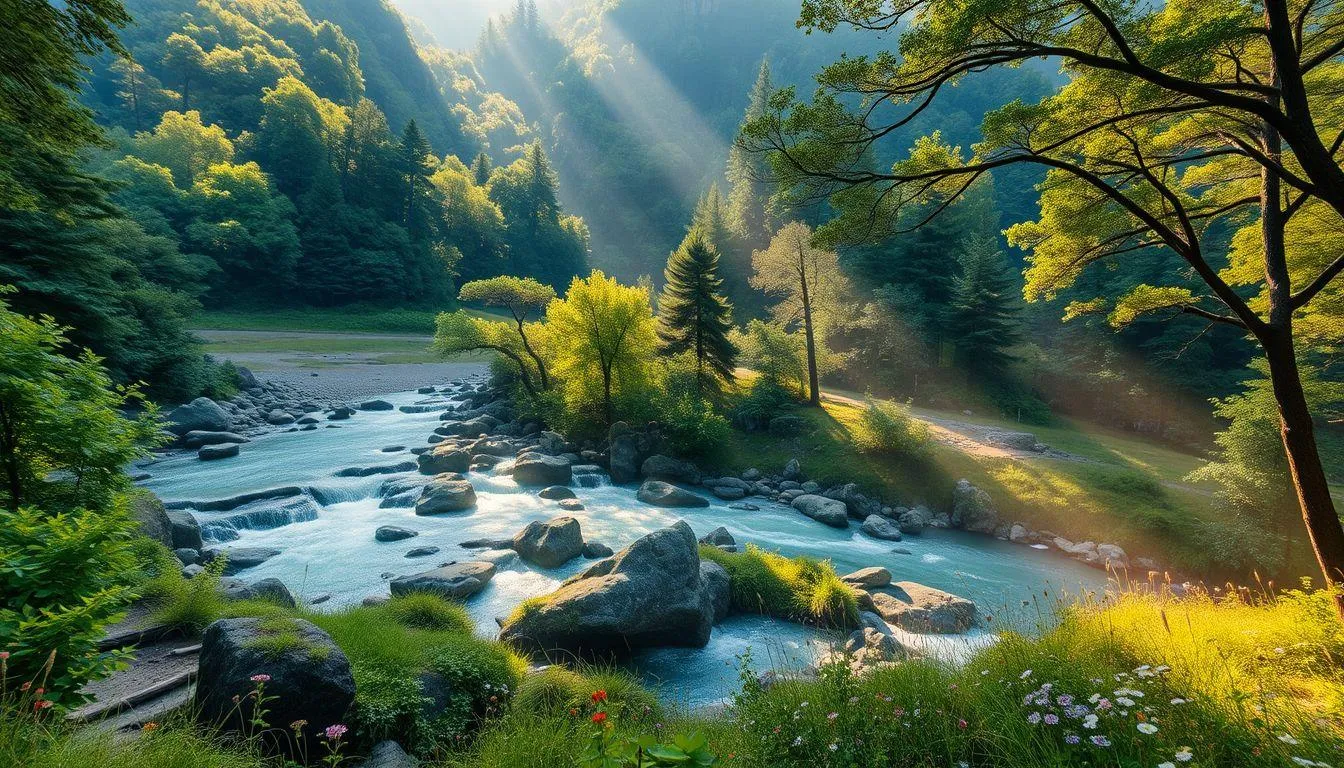 Pengertian dan Struktur Teks Deskripsi Alam (c) Ilustrasi AI