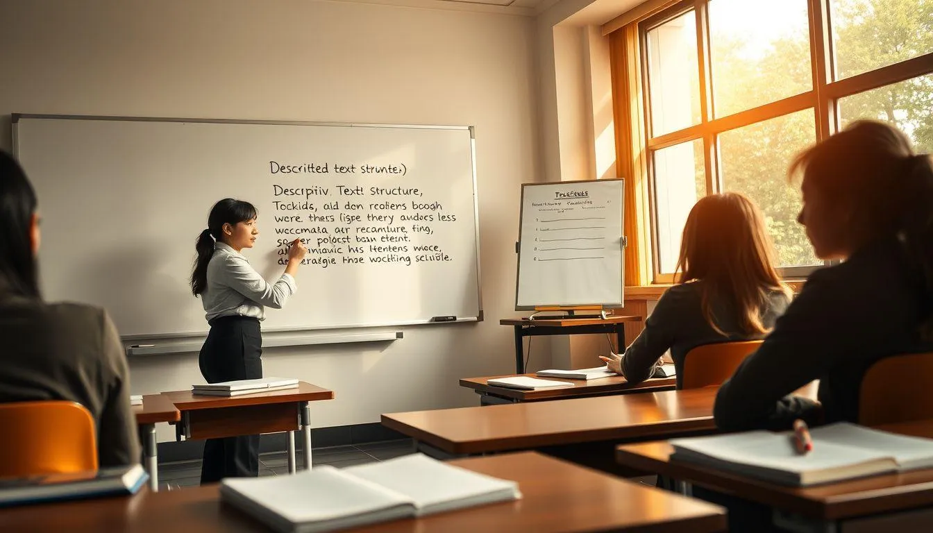 Pengertian dan Struktur Teks Deskripsi (c) Ilustrasi AI