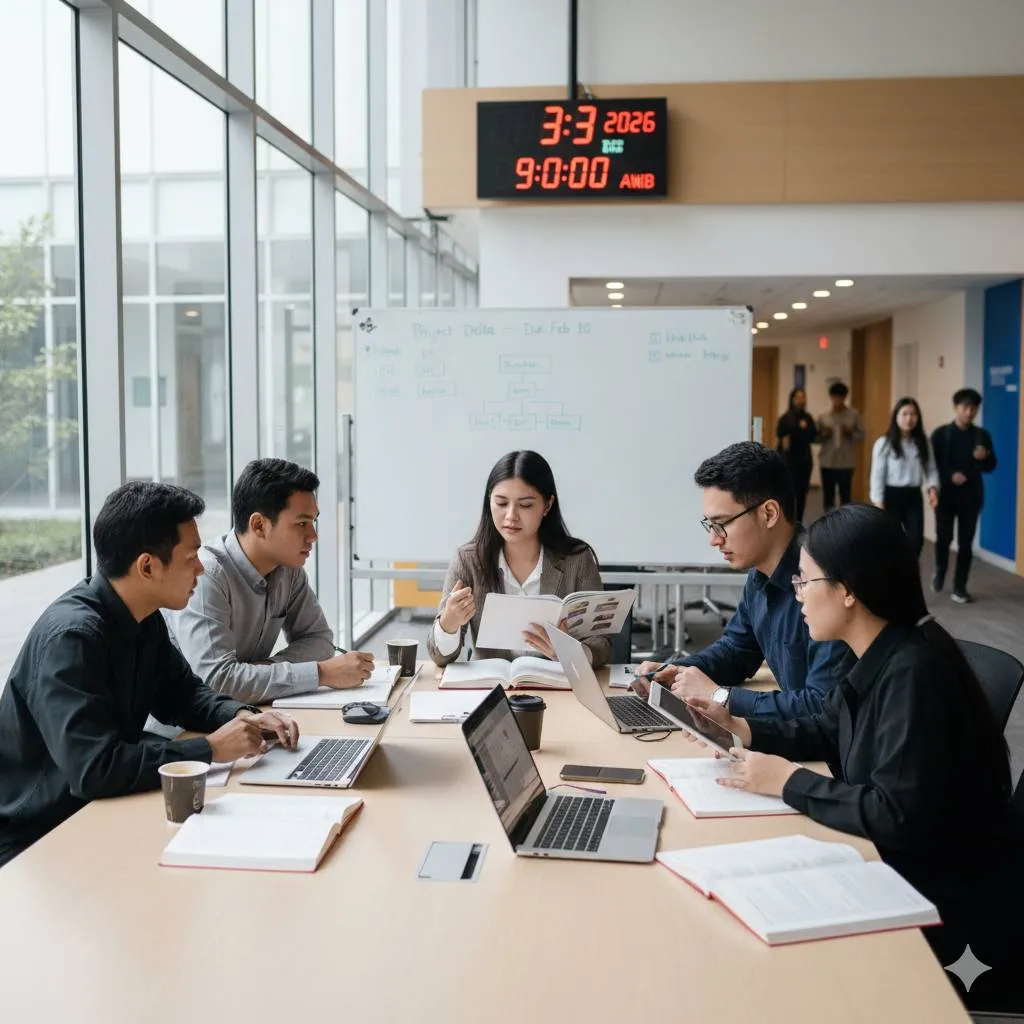 Contoh Teks Diskusi Tema Teknologi (c) Ilustrasi AI