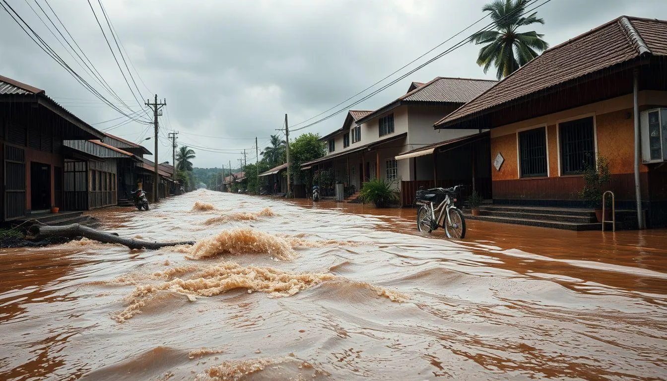 Contoh Teks Eksplanasi Banjir Klasik (c) Ilustrasi AI
