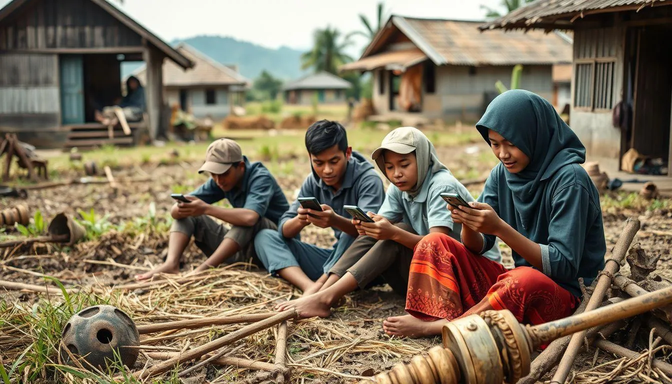 Contoh Teks Eksplanasi Fenomena Sosial: Pengangguran di Pedesaan (c) Ilustrasi AI