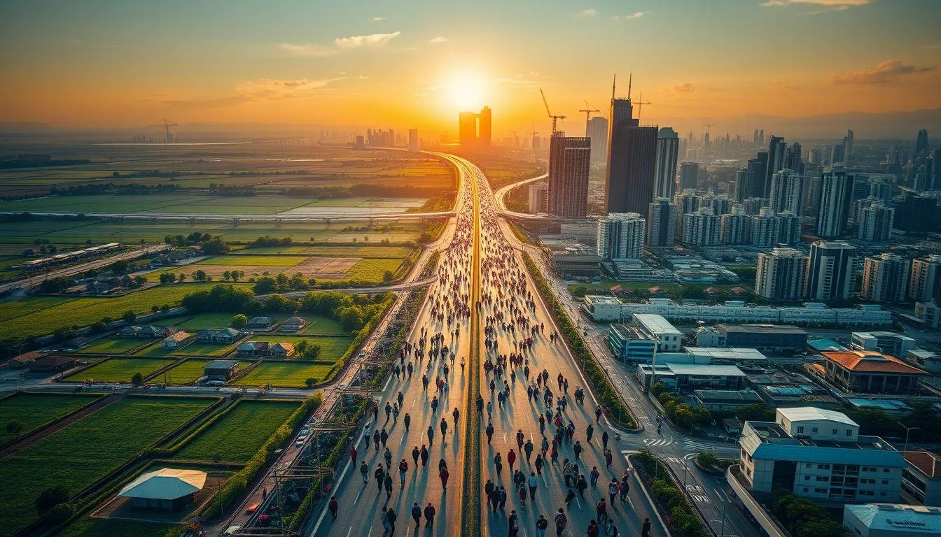 Contoh Teks Eksplanasi Sosial: Urbanisasi (c) Ilustrasi AI