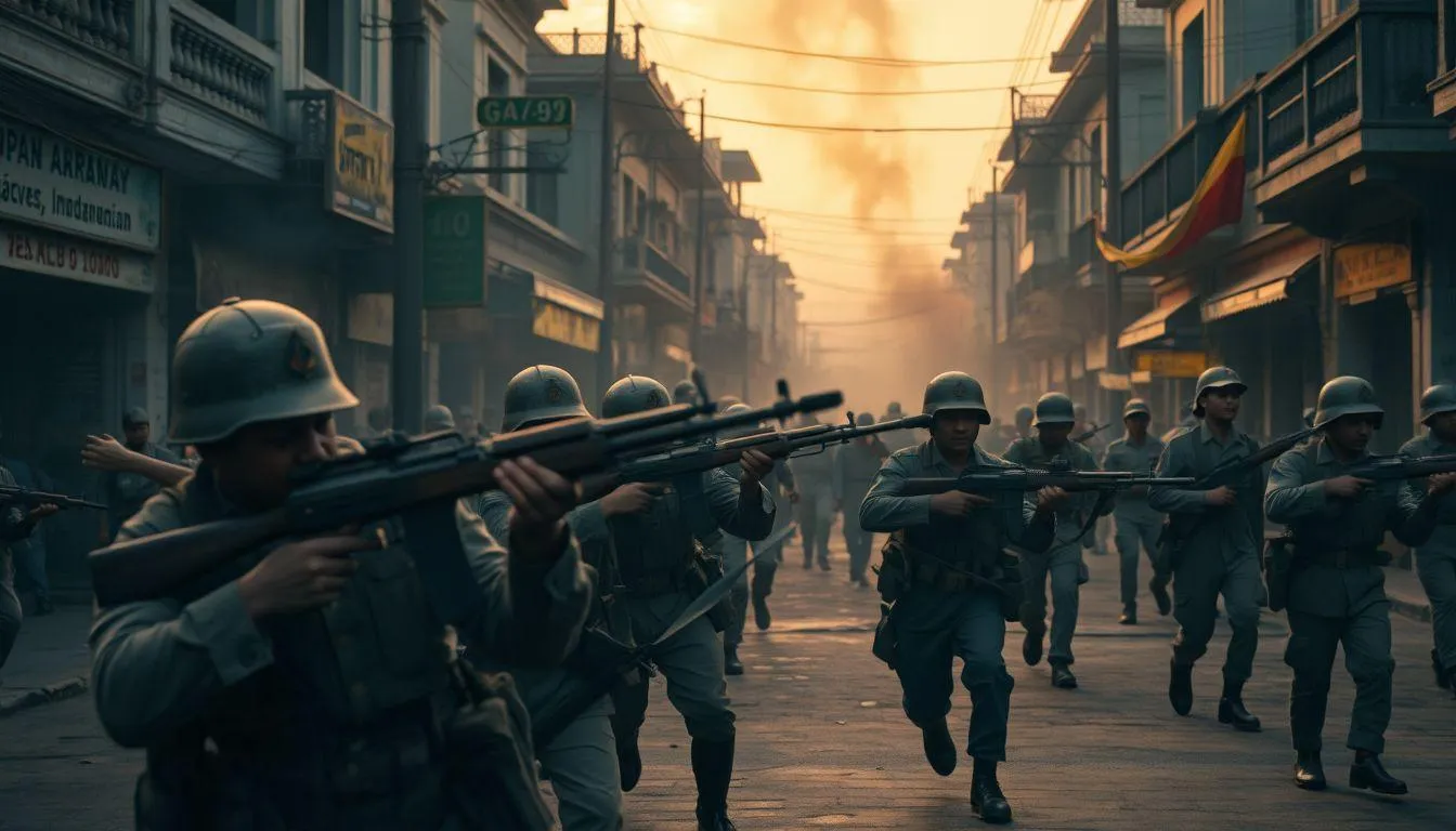 Contoh Teks Narasi Sejarah Pertempuran Surabaya (c) Ilustrasi AI