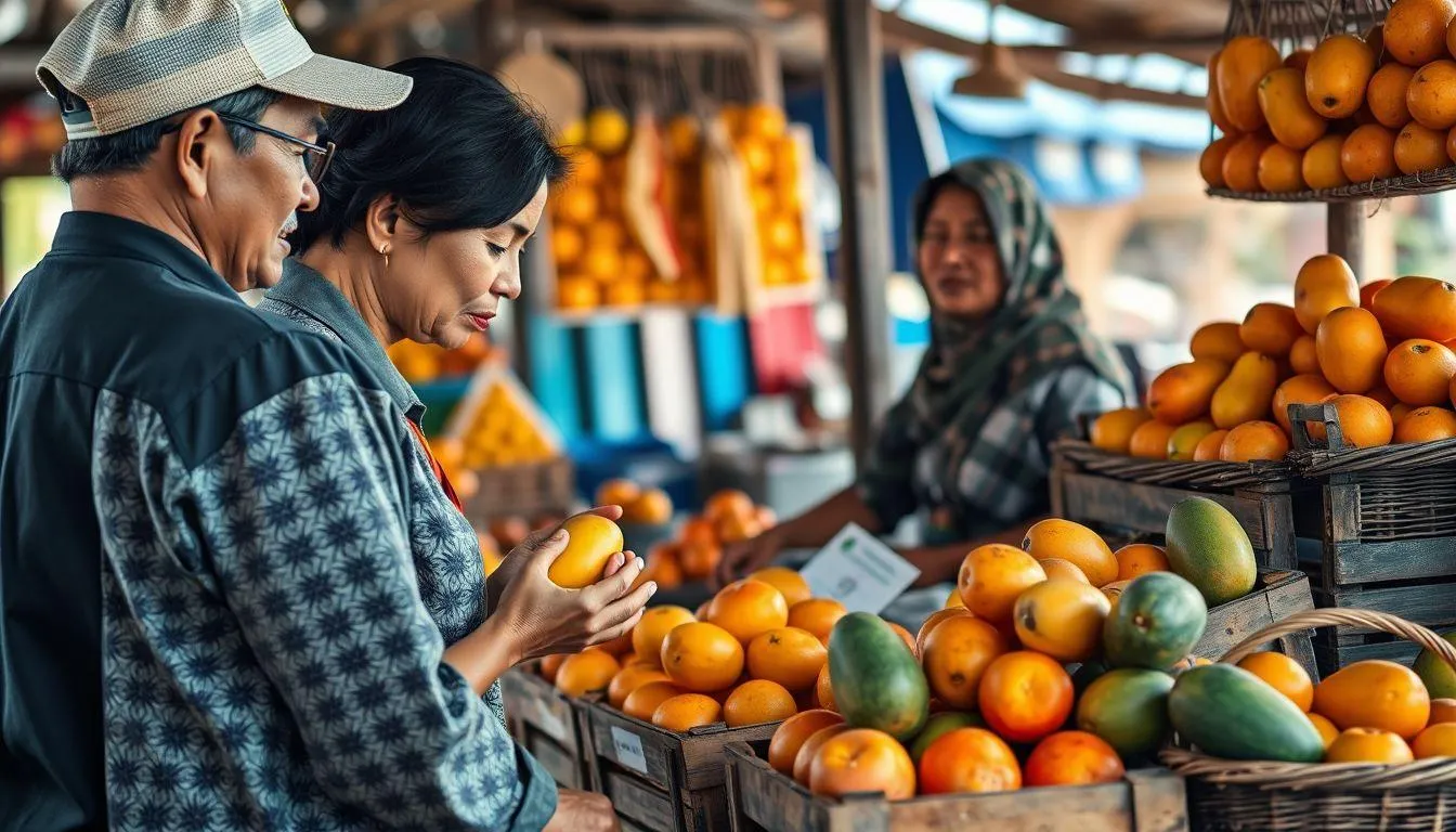 Contoh Teks Negosiasi Jual Beli Buah-buahan (c) Ilustrasi AI
