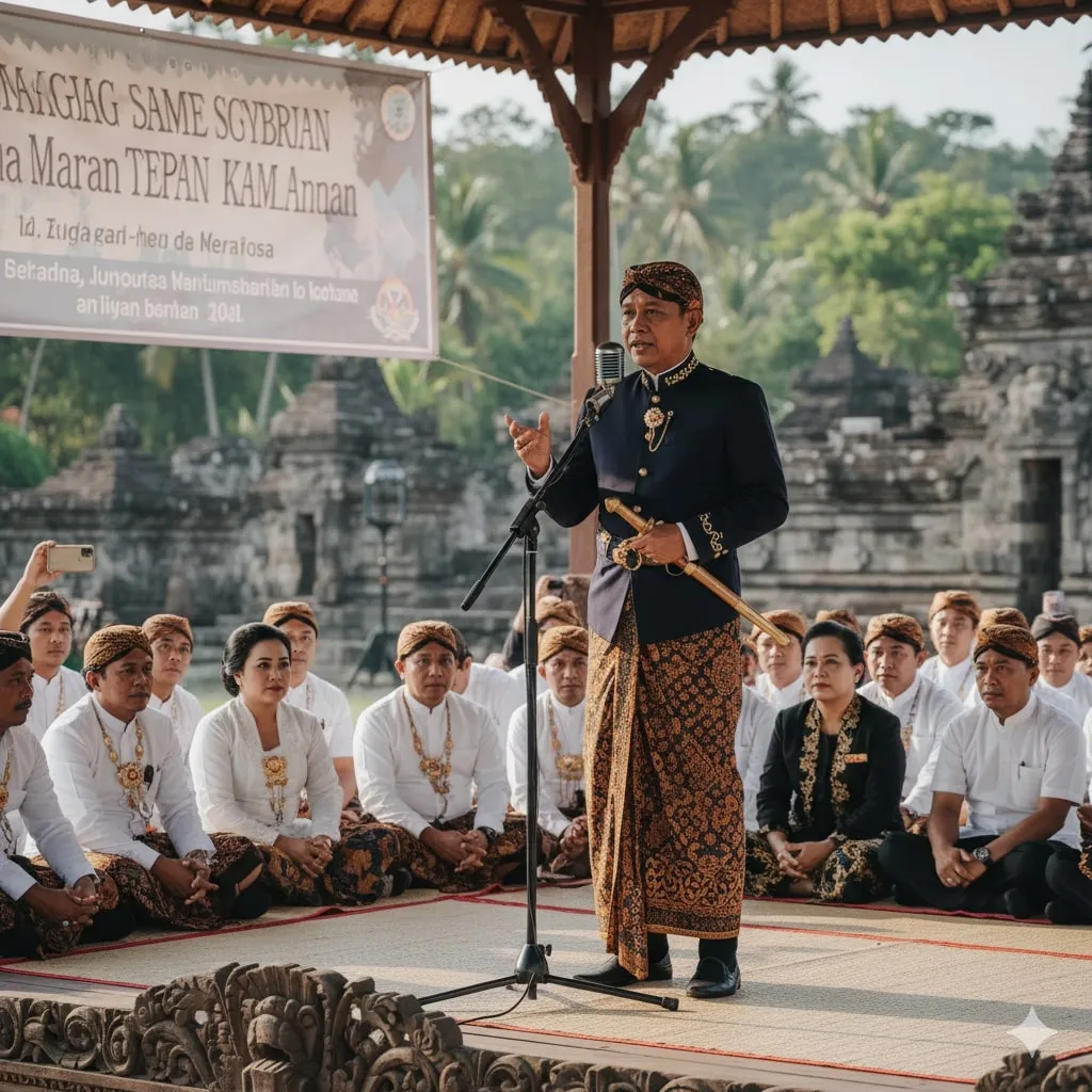 Struktur Lengkap Sesorah Bahasa Jawa (c) Ilustrasi AI