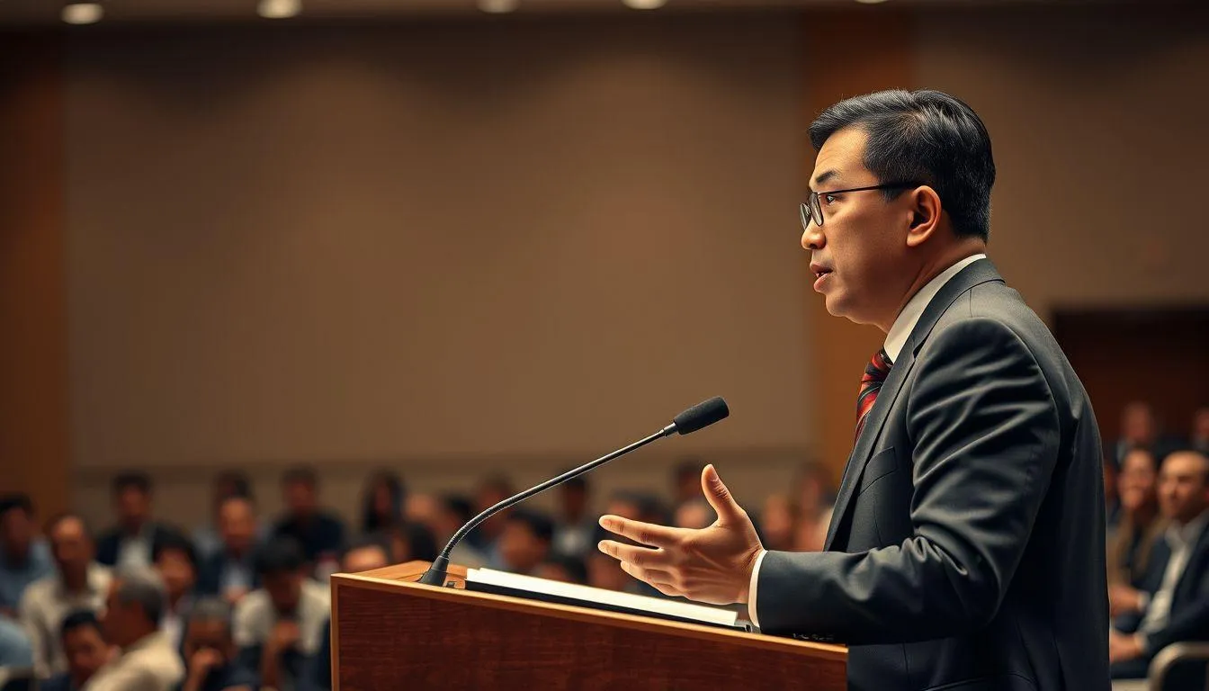 Struktur Teks Pidato Persuasif (c) Ilustrasi AI