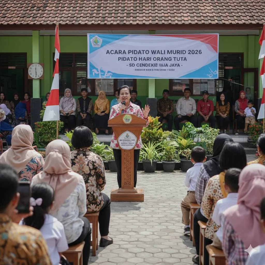 Contoh Teks Sambutan Wali Murid untuk Perpisahan SD (c) Ilustrasi AI