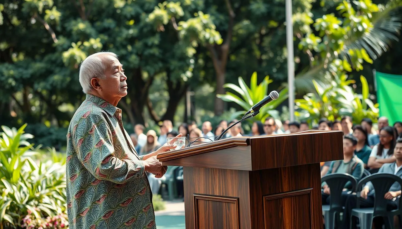 Contoh Sesorah Bahasa Jawa Tema Lingkungan (c) Ilustrasi AI