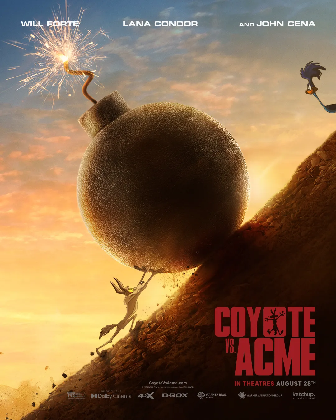 Poster film COYOTE VS ACME (Credit: Ketchup Entertainment)