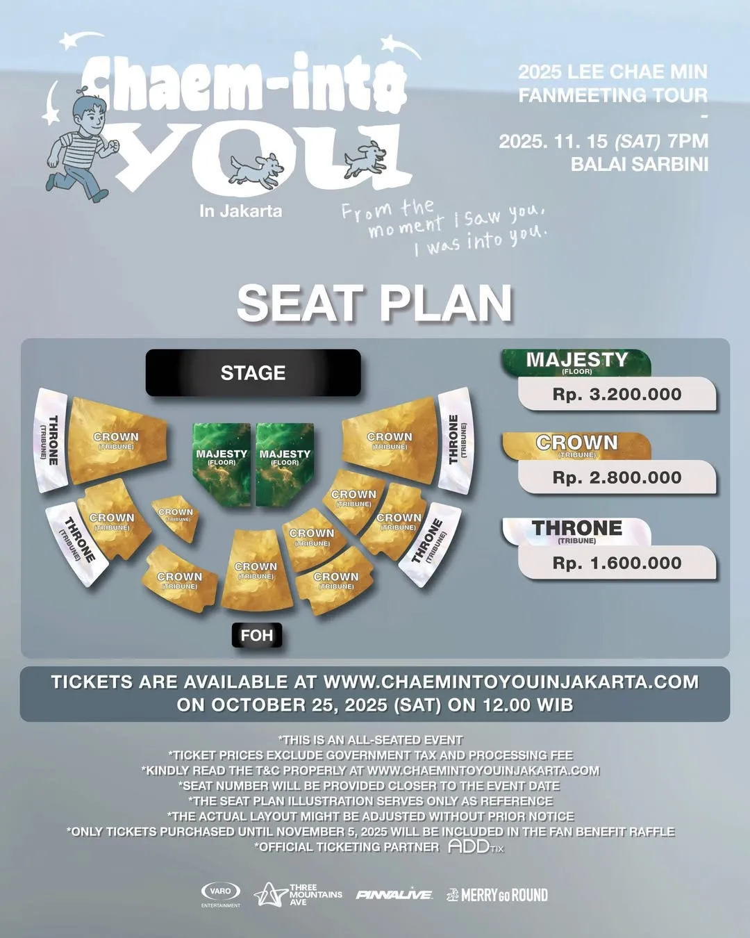 Fan meeting Lee Chae Min digelar 15 November di Balai Sarbini (credit:instagram.com/threemountainsave)