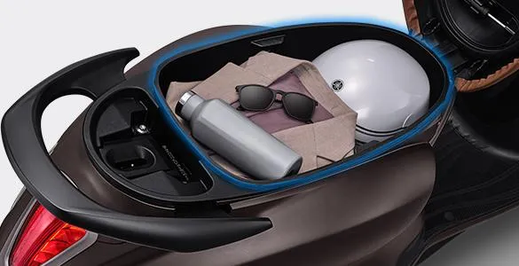 Bagasi super luas Yamaha Grand Filano. (c) Yamaha