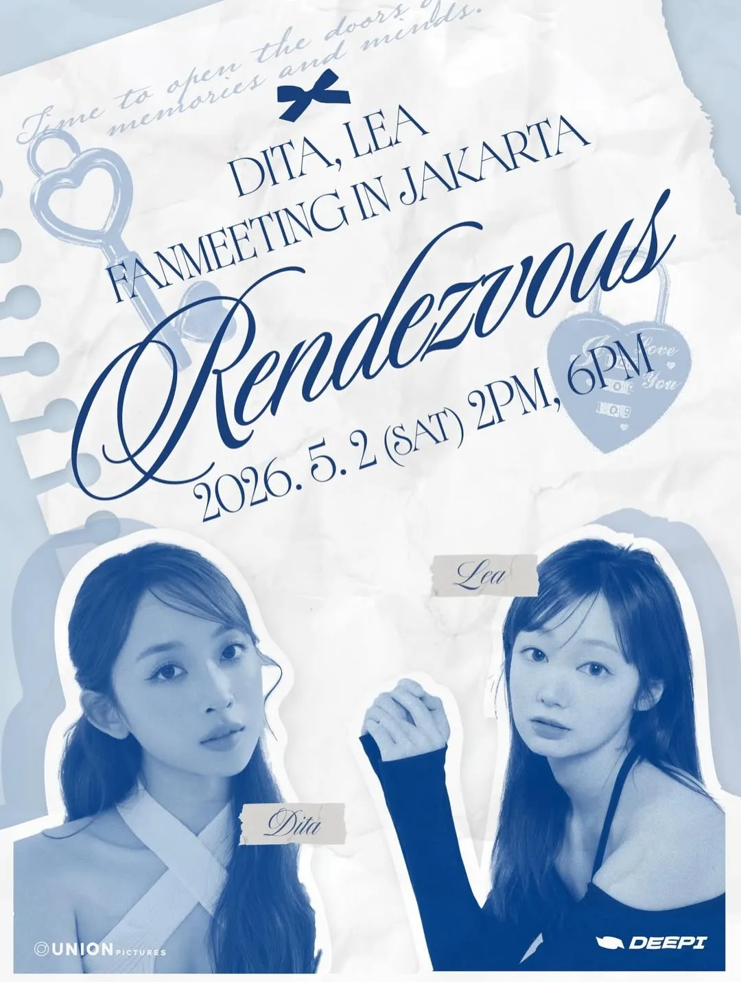 Poster DITA, LEA FANMEETING IN JAKARTA Rendezvous (c) instagram.com/unioncontents