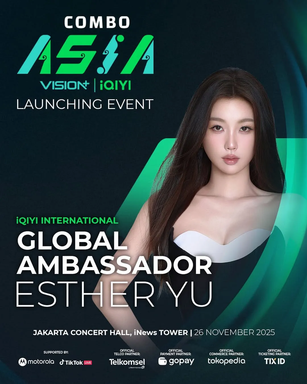 Tiket fan meeting Esther Yu dijual 14 November 2025 (credit:instagram.com/visionplusid/iqiyi_indonesia)