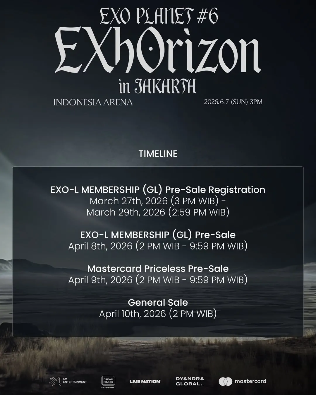 Penjualan Tiket EXO PLANET EXhOrizon in JAKARTA (credit: instagram.com/dyandraglobal)