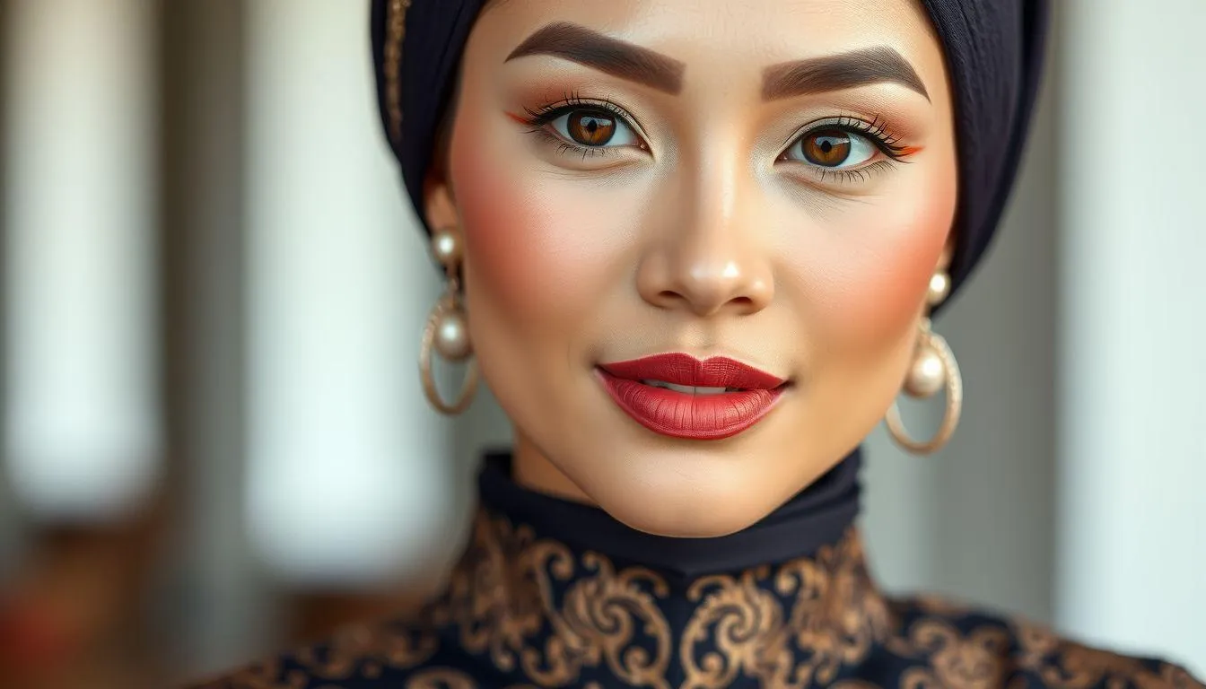 Panduan Riasan Wajah yang Melengkapi Baju Kurung (c) Ilustrasi AI