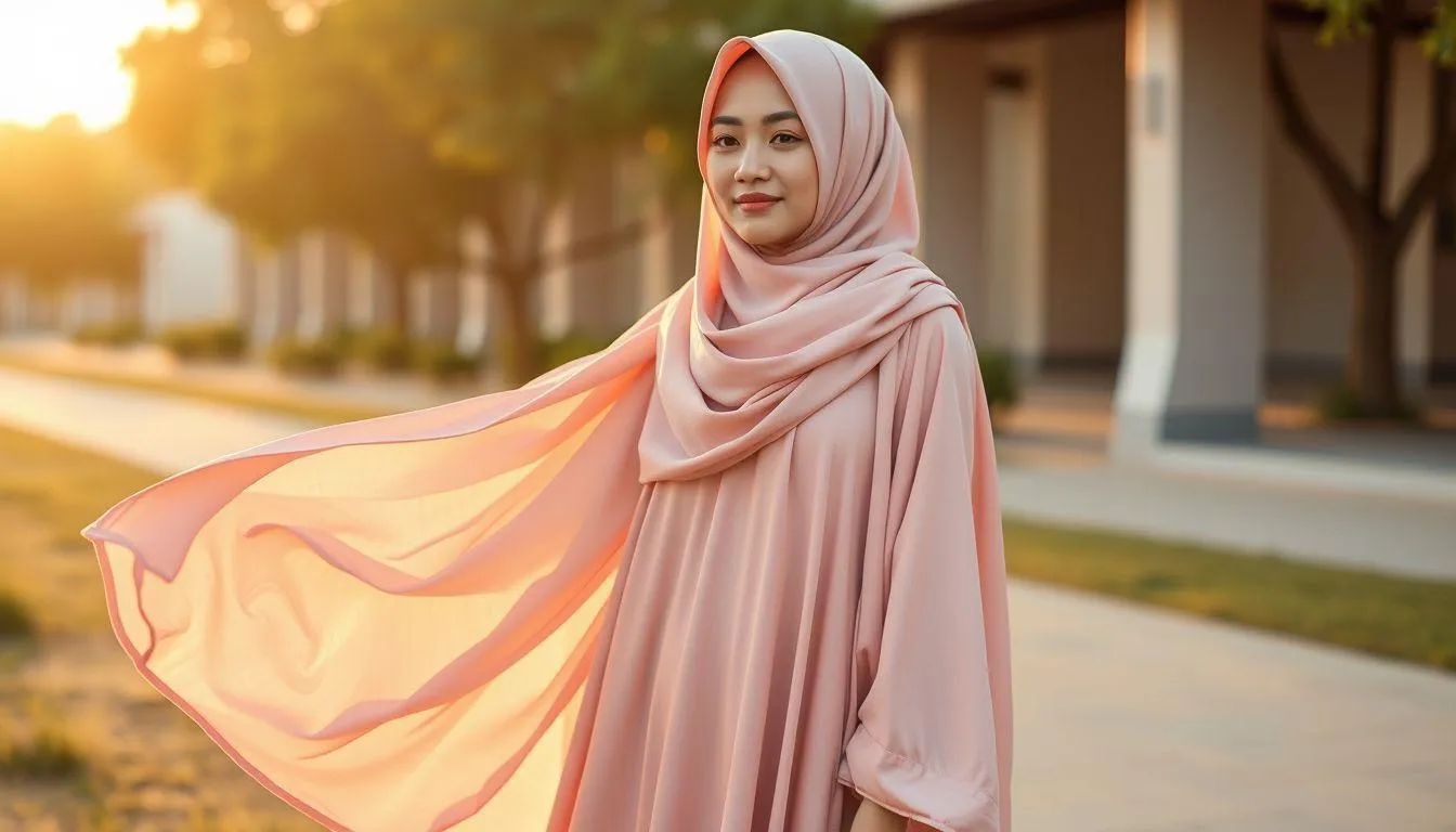3. Cara Memadukan Gamis Loose Fit dan Outer Ringan untuk Ngabuburit (c) Ilustrasi AI