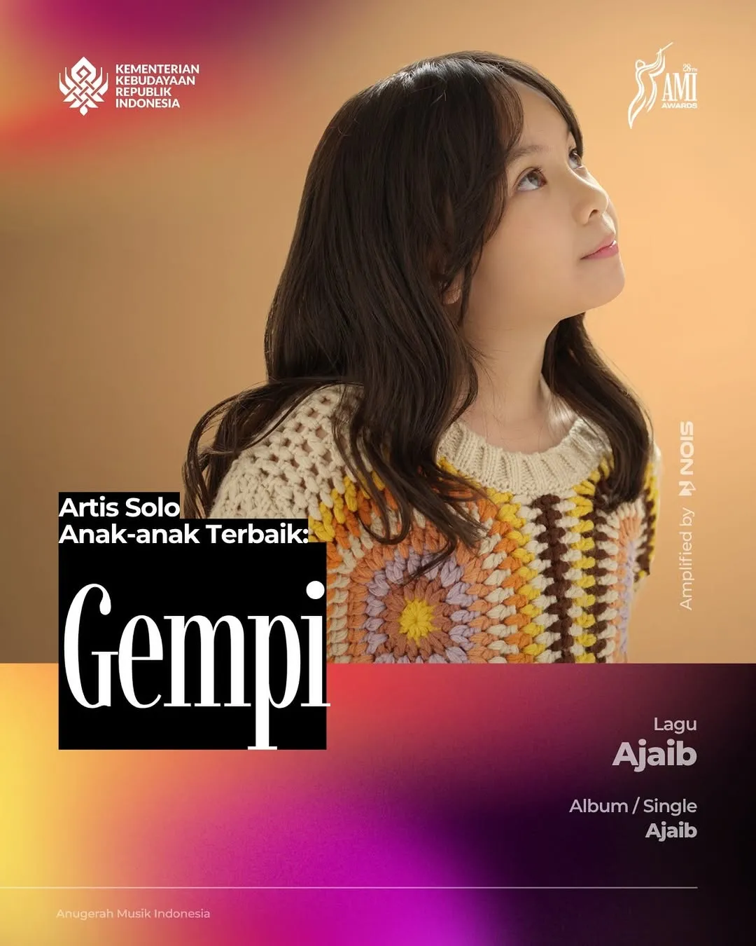 Gempi Menang AMI Awards 2025 © instagram.com/amiawards