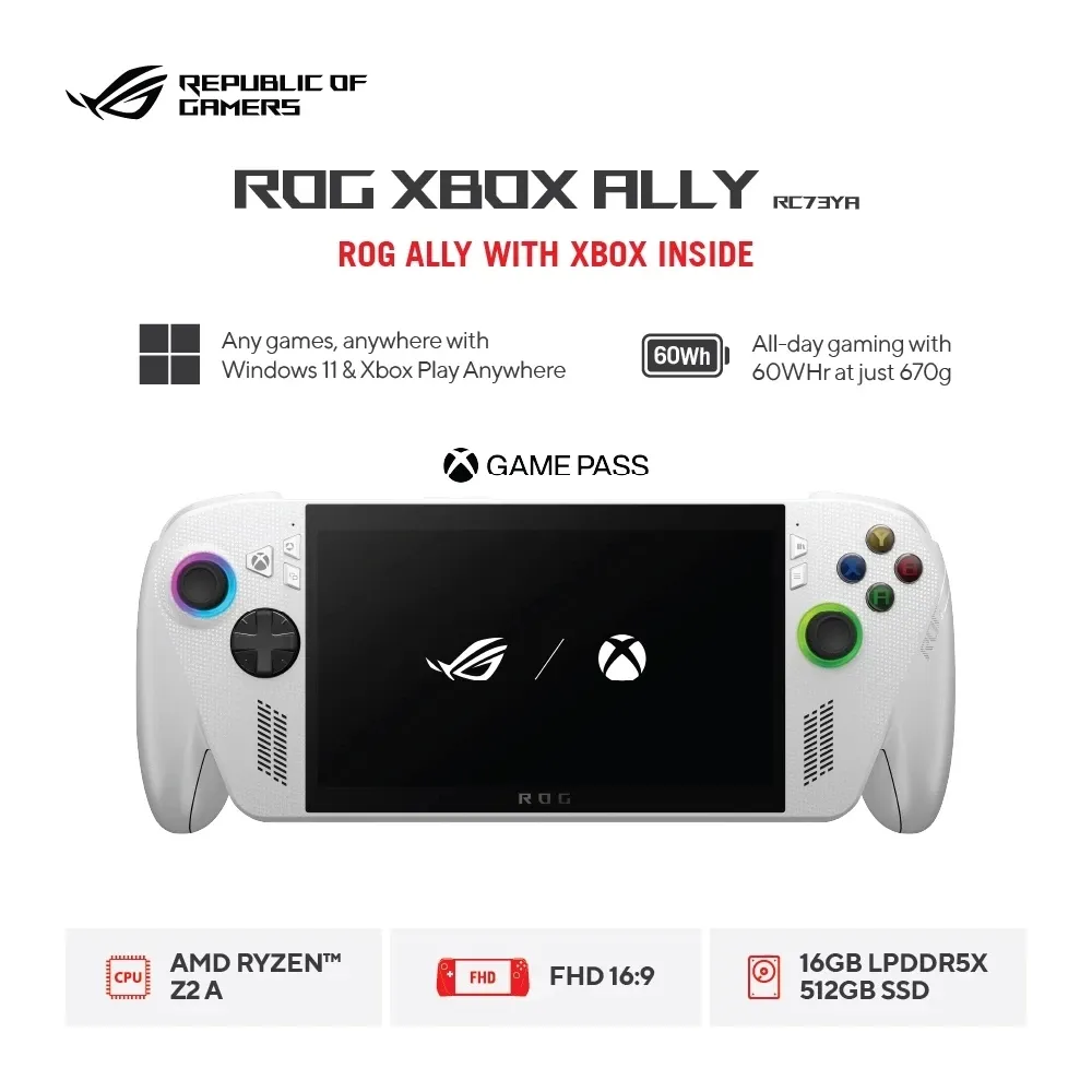 ROG Xbox Ally (2025) RC73YA-Z2AA30A6W - White. (c) Asus Flagship Store/Shopee.