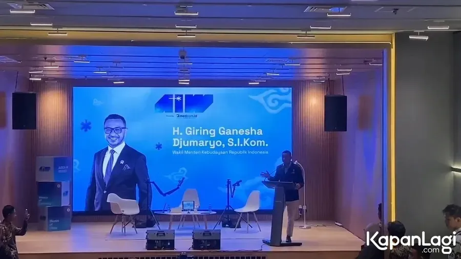 Giring Ganesha di Podium © KapanLagi.com/Fikri Alfi Rosyadi