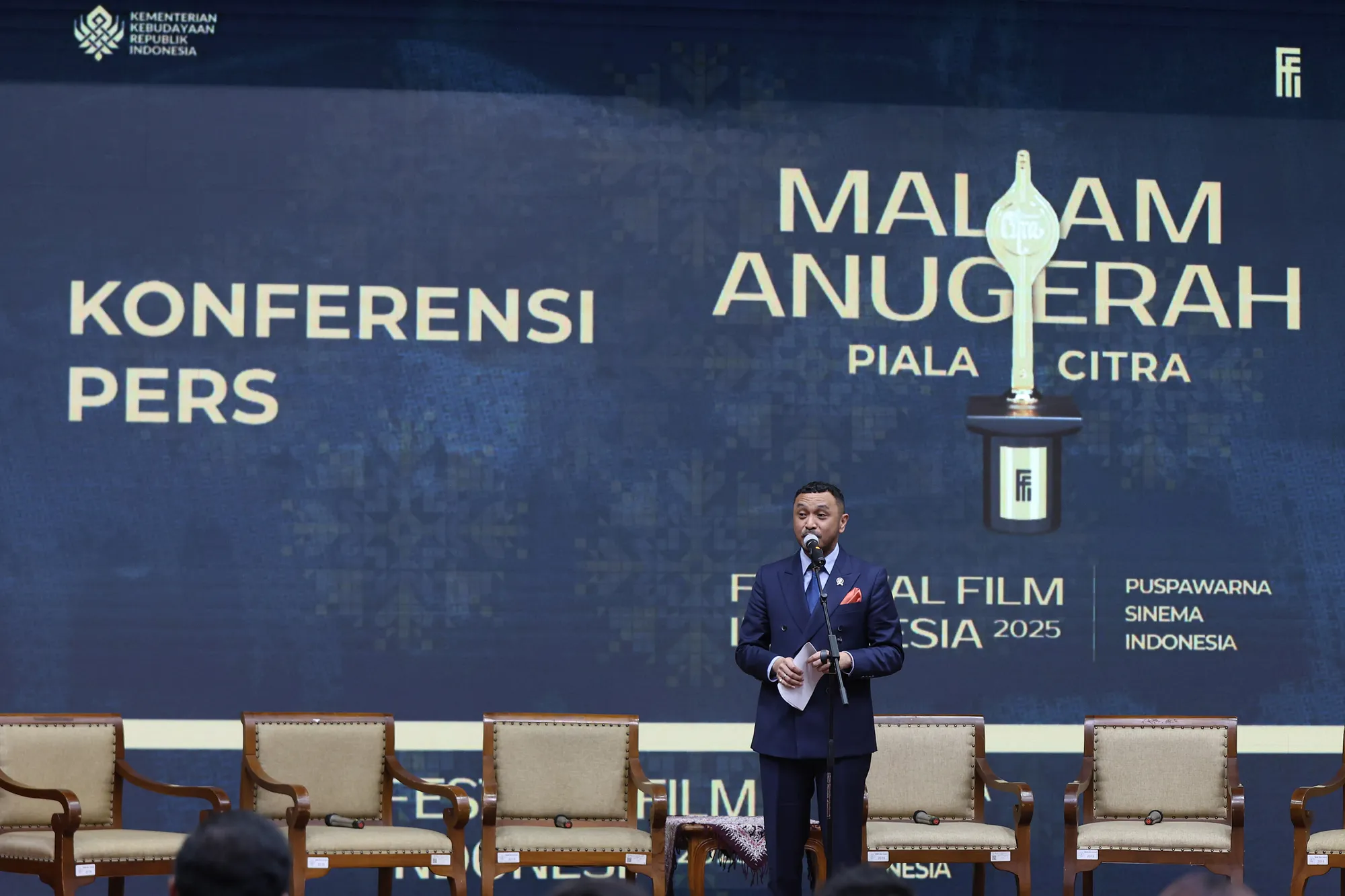 Giring Ganesha di Konferensi Pers FFI 2025 (© KapanLagi.com/Budy Santoso)