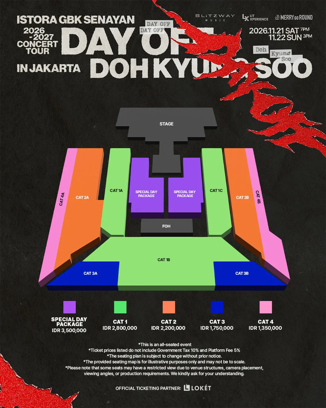 Seatplan dan harga tiket konser Doh Kyung Soo (credit: Lit XPerience)