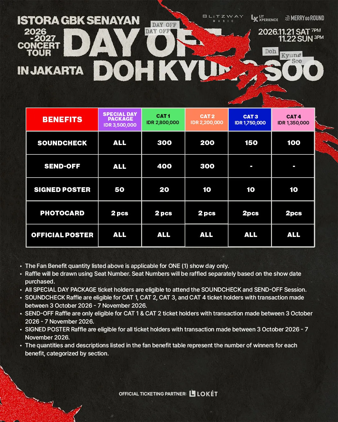 Seatplan dan harga tiket konser Doh Kyung Soo (credit: Lit XPerience)