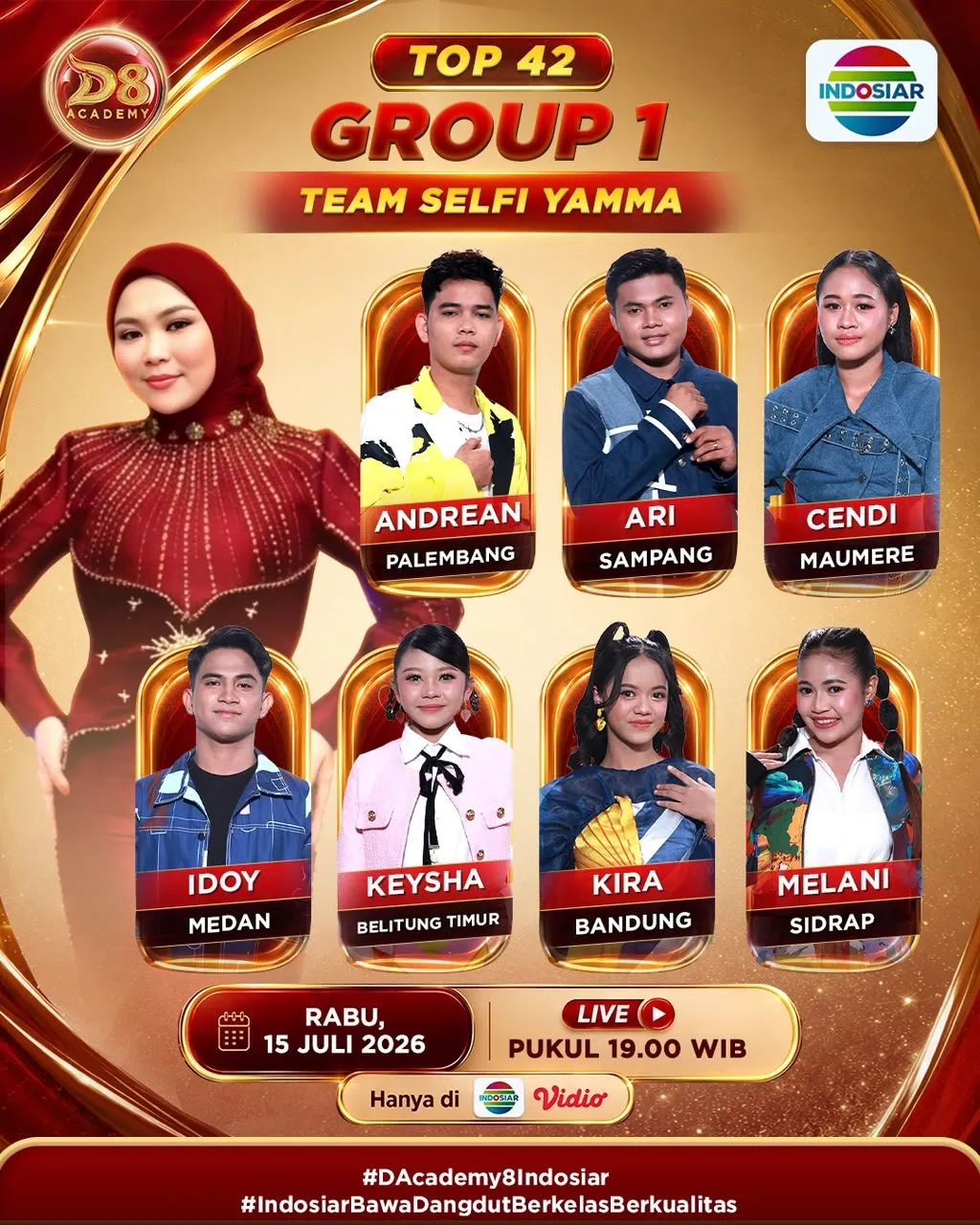 Top 42 Group 1 Tim Selfi Yamma (credit: Indosiar)