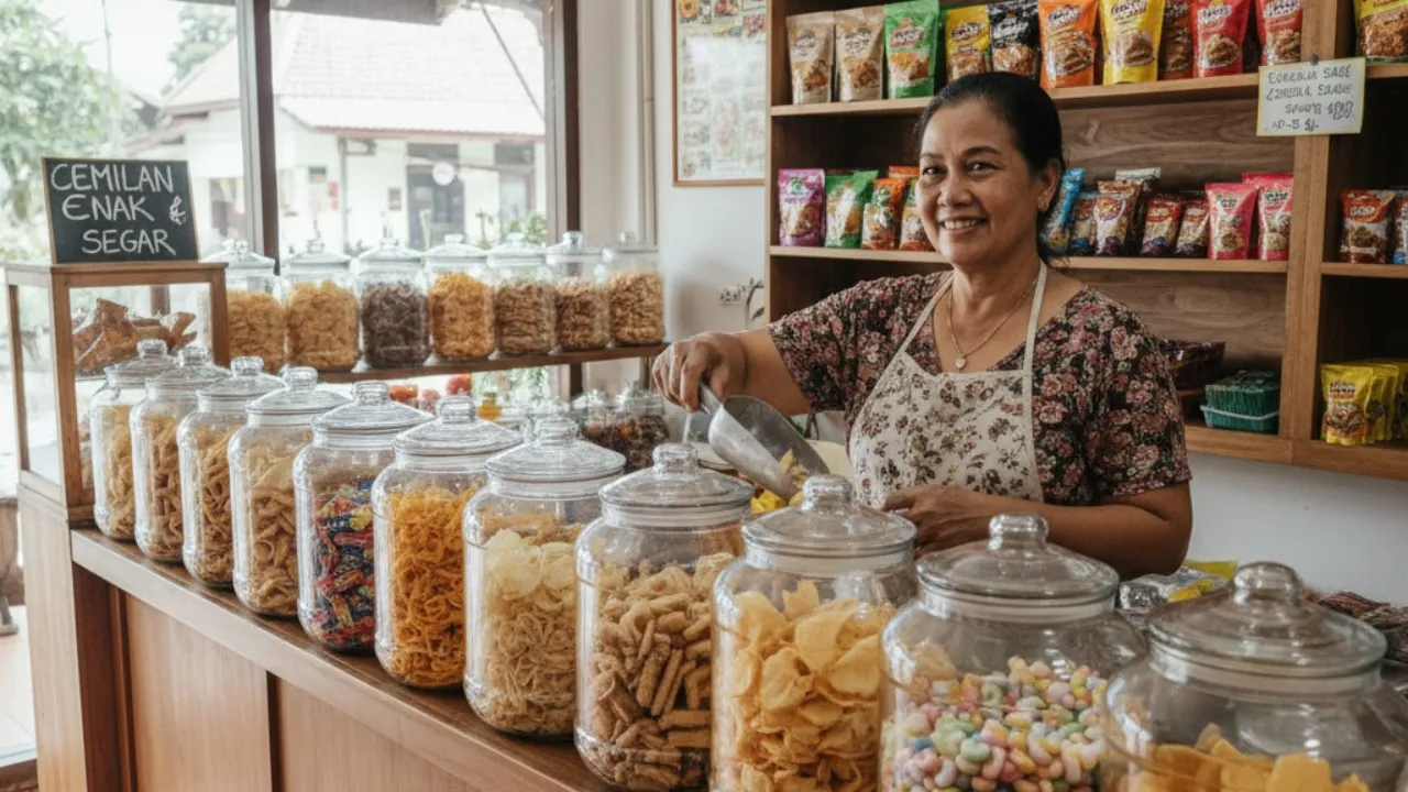 Pentingnya Memilih Nama Usaha Cemilan yang Tepat (c) Ilustrasi AI