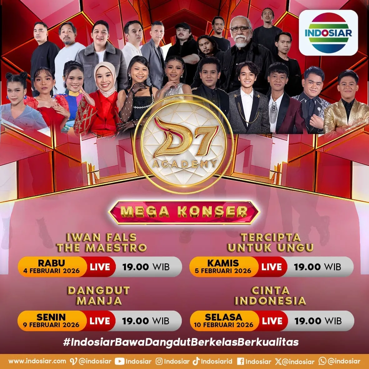 D'Academy 7 Mega Konser Dangdut / source: Indosiar