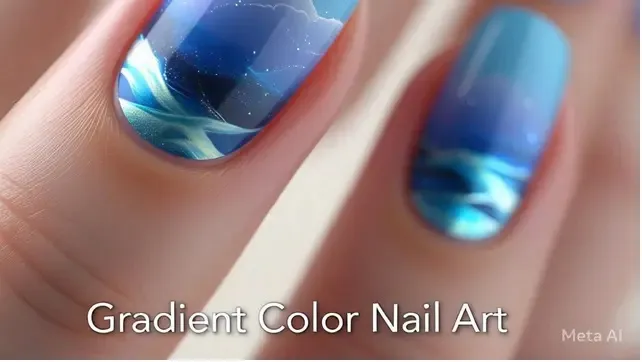 Gradient Color Nail Art