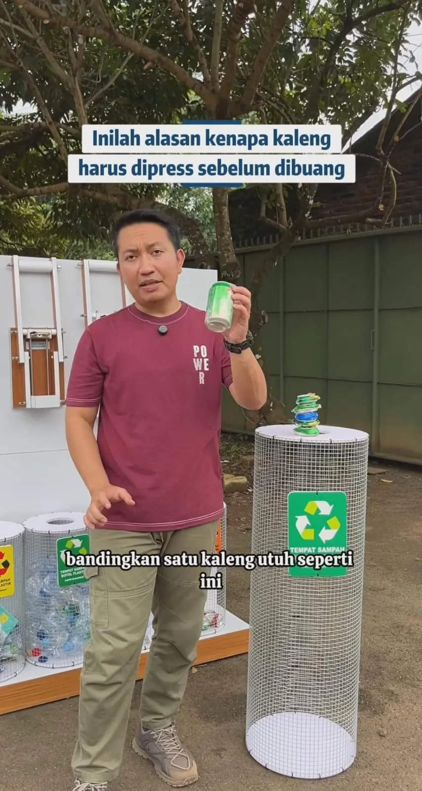 Alat Press Sampah Memaksimalkan Ruang Penampungan Hingga 80% (credit: instagram/cahyonoperdana)