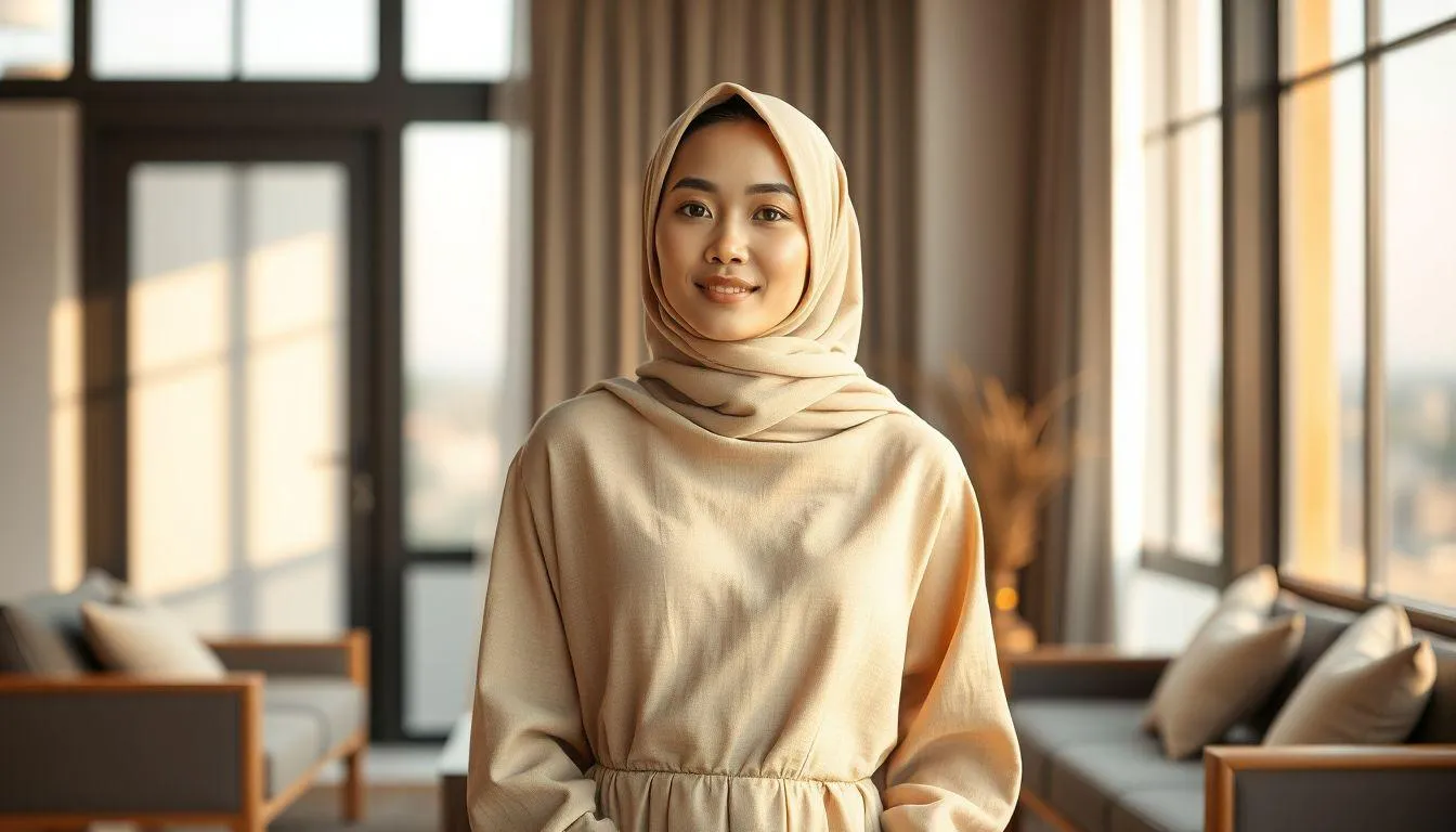 5. Cara Memilih Bahan dan Siluet yang Tepat untuk Outfit Lebaran Minimalis (c) Ilustrasi AI