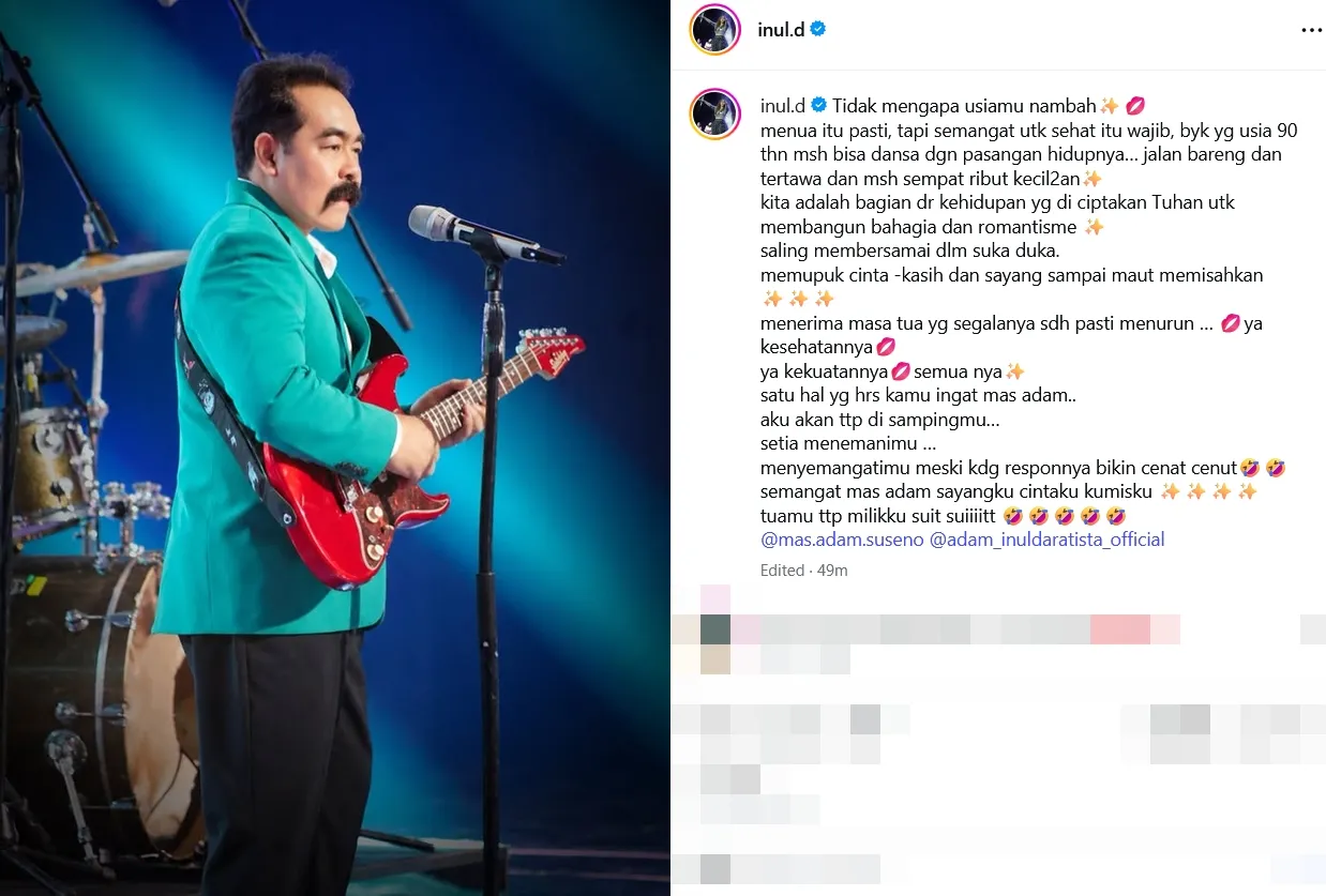 Inul Daratista dan Adam Suseno di mobil © instagram.com/inul.d