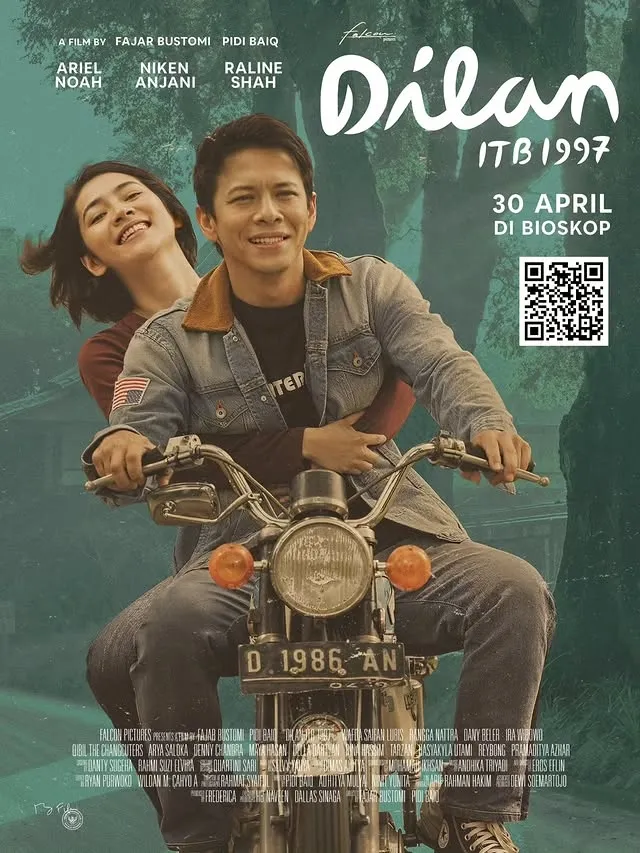 Dilan dan Ancika di poster DILAN ITB 1997 © instagram.com/arielnoah