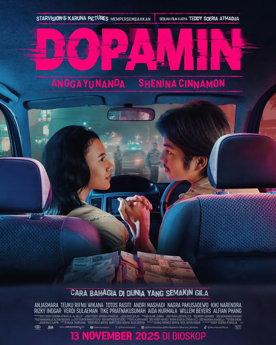 Angga dan Sheninia di Poster Film Dopamin yang (credit:Instagram.com/angga)
