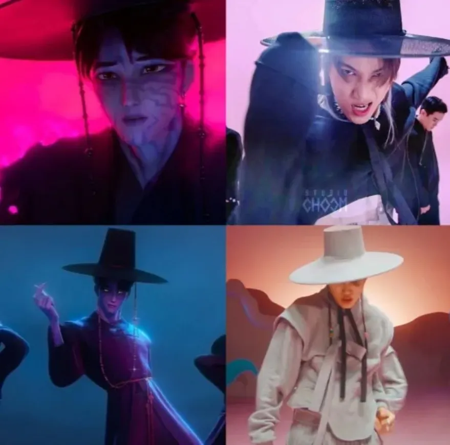 Jinu Kpop Demon Hunters vs Kai EXO (credit: Istimewa)